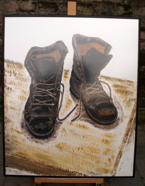 Olieverf op papier 50 x 60 cm