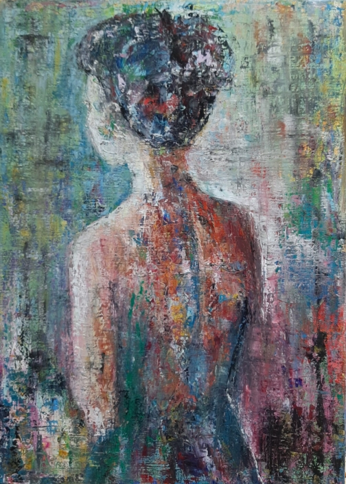 Vrouw rug abstract